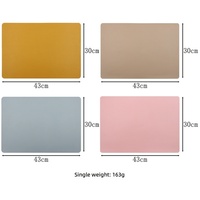Sets de table rectangulaires lavables en similicuir PU, résistants à la chaleur, pour la maison, les restaurants, la salle à manger, multicolores