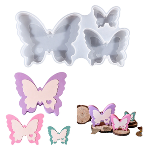 Molde de Silicona 3D de Mariposa al por Mayor, Tamaños Grande y Pequeño, para Resina Epoxi, Yeso, Cristal, Molde de Fundición para Decoración DIY - Product Image 1