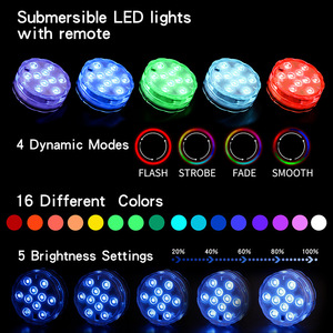 Lampe sous-marine multicolore RGB, lampe étanche à chargement USB, veilleuse créative pour aquarium, lumière LED pour piscine et plongée - Product Image 3