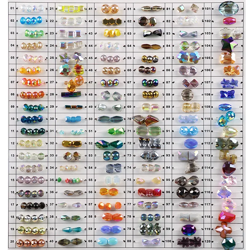 JC Bulk große Größe Multi Formen Kristallglas perlen für Schmuck neue Farben Phantasie facettierte Kristallglas perlen