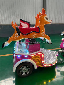 Parque infantil al aire libre Equipo <span class=keywords><strong>para</strong></span> niños <span class=keywords><strong>Coche</strong></span> turístico eléctrico Elk Animal Theme Mini Track Train - Product Image 3