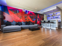 Comptoir de bar en bois, style amusant, pour snacks, cuisine à domicile, design moderne, professionnel, personnalisé