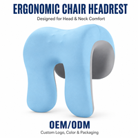 Oreiller de soutien ergonomique en mousse à mémoire de forme |   Coussin de dossier de chaise, pour la sieste au bureau et comme coussin de soutien latéral