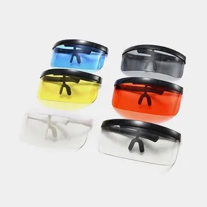 DDA1424 Adult Waterproof Visors Sun Glasses Driving Dust-proof Oversized Sunglasses Windproof Cycling Face Clear Plastic Glasses