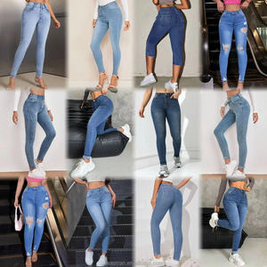 2026 China Factory Clothing Brand <strong>Label</strong> Women's <strong>Jeans</strong> Ultra Low Price Large Size Brand <strong>Jeans</strong> Tight Straight Stretch <strong>Jeans</strong> - Product Image 3