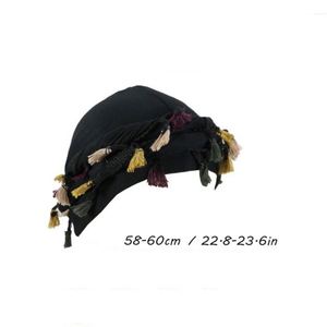 Bonnet Turban Homme Coloré à Queue Suspendue, Doublure en Satin, Double Tresse Enroulée, Idéal pour Fêtes et Festivals - Product Image 4