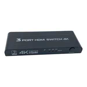 Switch Box SY S-SW-4K-301 3x1 Port 4K HDMI 1.4 Black PVC Carton Box Aoc Monitor Stock 3 in 1 OUT 4K HDMI SWITCH Nickel Plated