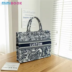 设计师品牌包奢华女士潮流装饰图案bolsos de mujer手袋帆布大购物手提袋