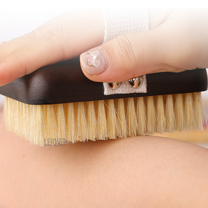 Brosse à logo personnalisé en poils de sanglier pur, brosse de bain, brosse de massage, brosse exfoliante, brosse de douche, brosse pour le corps, brosse sèche pour le corps - Product Image 6