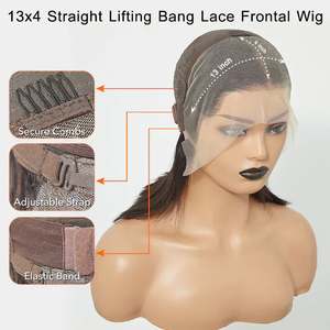 Парик из натуральных вьетнамских волос, класс 10А, с двойной вытяжкой, 13x4, для крепления косметическим клею, прямой, короткий, без клея, модель «Боб» - Product Image 5