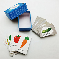 Tarjetas de aprendizaje para niños pequeños, tarjetas cognitivas de educación temprana, tarjetas de cartón brillante de doble cara para niños, educativas