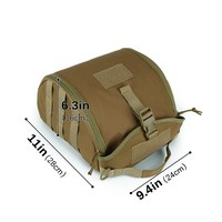 Sac de casque tactique rembourré avec montage MOLLE et couverture rigide porte-casque à dégagement rapide pour casques rapides Mich et Standard