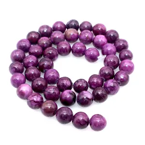Natural Purple Charoite Sugilite Loose Stone Beads For Jewelry DIY