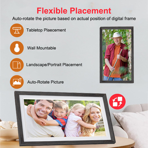 Frameo 15.6 pollici cornice digitale con Touch Screen MP3 Clock Wi-Fi riproduzione Video gratis-condividere <span class=keywords><strong>foto</strong></span> e Video MP4 - Product Image 4