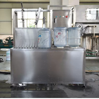 Machine de remplissage et de bouchage semi-automatique pour bouteilles d'eau, équipement de pressage de bouchons à alimentation par baril, en acier inoxydable, personnalisable