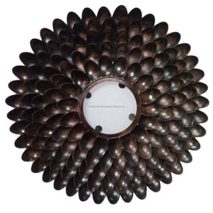 Miroir mural de forme ronde de luxe miroir décoratif en métal de haute qualité pour salon lit salle de bain verre matériel - Product Image 5