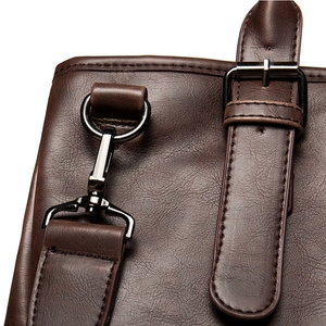 Nuovo Design borsa da caffè grande capacità pazzo cavallo in pelle Laptop valigetta di lusso ufficio valigetta borse da uomo - Product Image 6