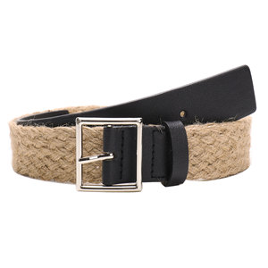 Cintura da Donna Personalizzata in Corda di Canapa Naturale Intrecciata, con Design a Intreccio e Cintura in Pelle PU di Alta Qualità - Product Image 5