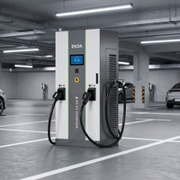 Station de recharge rapide DC EKDA 120kW 180kW pour véhicules électriques, IP55, OCPP1.6J, CCS2, CCS1, CHAdeMO, GB/T, NACS, chargeur EV commercial