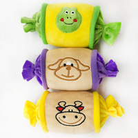 Jouet éducatif interactif en peluche pour chien, bonbons tricolores, jouet mordant pour animaux de compagnie