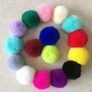 Pompons en fausse fourrure de lapin JC faits à la main, boule de 3,1 pouces, bande élastique, boucle, chapeaux d'hiver de Noël, porte-clés, décoration de mariage et de la maison - Product Image 5
