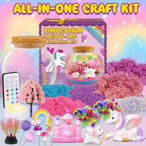 Juguetes educativos DIY LED luz unicornio dinosaurio sirena Micro paisaje luz de noche para <span class=keywords><strong>niños</strong></span> niña niño regalo Kit de artesanía - Product Image 3