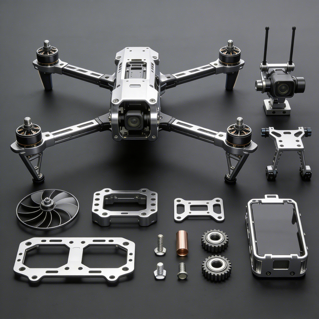 Precision Drone Camera Accessories Oem Custom CNC Machining Turning Milling Stainless Steel Aluminum Machining Service CNC Parts