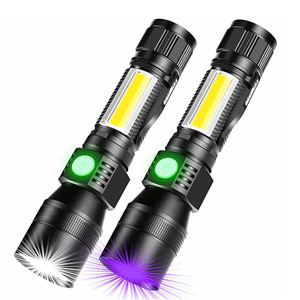 Senter <span class=keywords><strong>UV</strong></span> 3 in 1 395nm Cahaya Hitam 7 Mode Zoom Magnetik LED Senter USB Isi Ulang dengan Klip - Product Image 2