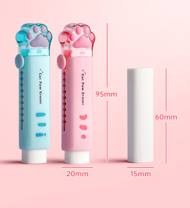 Gomme da Cancellare Retrattili a Forma di Zampa di <span class=keywords><strong>Gatto</strong></span>, Carine e Kawaii, per Studenti, Cancelleria Estetica per Scuola e Ufficio - Product Image 2