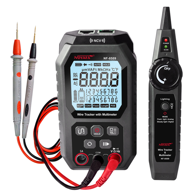 Factory Price  Newest Multimeter Wire tracker  NF-8509 2 in 1 Network Cable Tester & Digital Multimeter AC DC Voltage