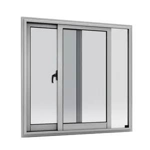 Home Humeur Glas Security Window Grill Metalen Frame Pvc Schuifvensters Ontwerpen