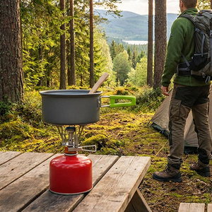 Réchaud de <span class=keywords><strong>camping</strong></span> miniature HOMFUL pour cuisson au <span class=keywords><strong>gaz</strong></span>, portable, pour pique-nique et randonnée - Product Image 6