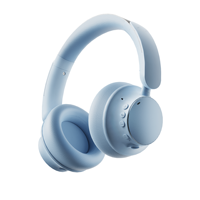 Headphone ANC Bluetooth portabel suara Surround Stereo tinggi Headset peredam kebisingan Over-Ear OEM untuk kantor, rumah, perjalanan