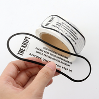 Logo de marque en vinyle auto-adhésif de qualité supérieure, étiquettes d'emballage en rouleau, autocollants personnalisés transparents