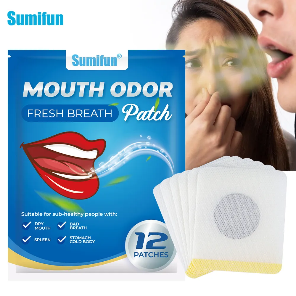 नए sumiमज़ाक 12 टुकड़े हर्बल मुंह गंध ताजा मुंह की गंध को ताजा मुंह की गंध हटाने के पैच