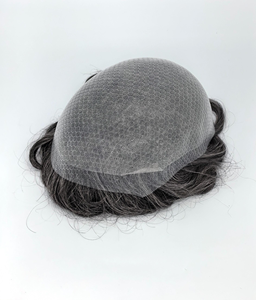 Prêt à Expédier Livraison Rapide Confortable Toupet en Cheveux Indiens 100% avec Peau <span class=keywords><strong>Auto</strong></span>-Adhésive Naturelle pour Hommes Chauve - Product Image 3