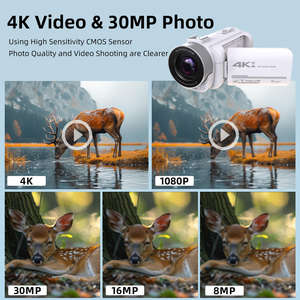 Cámara Digital de Video 4K y Fotos de 30MP Directo de Fábrica, Videocámara con Zoom Óptico 10X, Pantalla Táctil IPS de 3.0, Compatible con Wifi, Enfoque Automático AF - Product Image 3