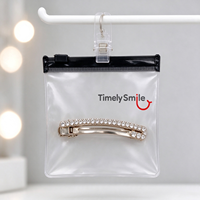 Sacs d'emballage personnalisés en PVC transparent givré avec fermeture éclair pour bijoux, petits, vides, avec logo