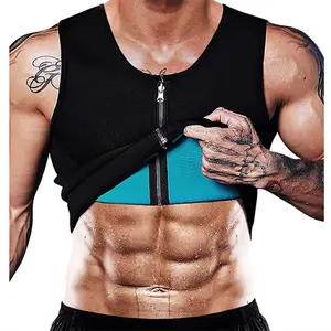 Sweat Sauna Suits Heat Trapping Compression Vest Tank Top Sleeveless Body Shaper Gym Workout Sauna Shirt for Men