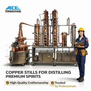 300L 400L 500L Copper Alcohol Distiller With Bubble Plate Column, Compact Distillation Unit for Pure Spirits - Product Image 5
