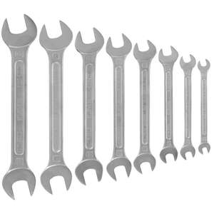 Juego de llaves dobles abiertas, 8 piezas, acero cromo-vanadio, de 6 a 22 mm (9019877782) - Product Image 1