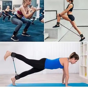Logo personalizzato 3 pezzi in Nylon e TPE <span class=keywords><strong>fascia</strong></span> da allenamento <span class=keywords><strong>con</strong></span> polsini per gamba gluteata attrezzatura per <span class=keywords><strong>esercizi</strong></span> bottino <span class=keywords><strong>fascia</strong></span> di resistenza alla caviglia - Product Image 2