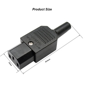 C13 Inline Adaptateur Plug Power Socket Rewireable Electric Plug Adaptor Receptacle Power Supply Cord - Product Image 2