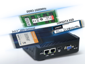 Không Quạt Công Nghiệp Mini PC J3710 Với Dual LAN Và Khe Cắm Thẻ <span class=keywords><strong>Sim</strong></span>, 4K Đầu Ra HDMI, Nhúng Hộp Máy Tính Cho Công Nghiệp Sử Dụng - Product Image 3