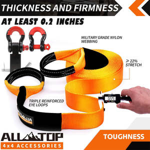 Schwerlast-Schleppband Recovery-Schleppband-Kit 100 % Nylon und 22 % Verlängerung Schleppband Ringfesseln Aufbewahrungsbeutel - Product Image 4