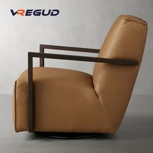 Walsh Leisure Modern Lederen Fauteuil Elegant Luxueus Binnenzweefvliegtuig Voor High-End Lifestyle Echt Lederen Woonkamerhotel - Product Image 3