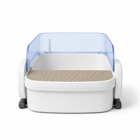 Bac à litière automatique haute capacité pour chat avec capteurs de sécurité, en acier inoxydable, anti-odeur, facile à nettoyer, écologique, pour les foyers multi-chats