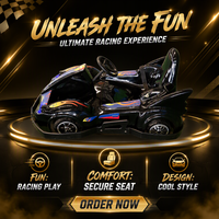 Go Kart Eléctrico con Tracción en las 4 Ruedas, Coche de Choque para Niños, para Uso en Parques de Diversiones al Aire Libre