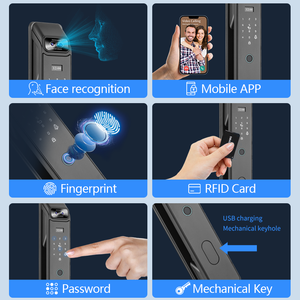 3D nhận dạng khuôn mặt tyua vân tay thông minh khóa cửa Mã thẻ điện thoại thông minh mở khóa vân tay khóa cửa cho nhà thông minh - Product Image 2