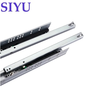 Fabrication <span class=keywords><strong>de</strong></span> meubles, quincaillerie d'armoire, <span class=keywords><strong>rail</strong></span> <span class=keywords><strong>de</strong></span> guidage <span class=keywords><strong>de</strong></span> tiroir coulissant caché à extension simple suspendue sous poussée ouverte - Product Image 2